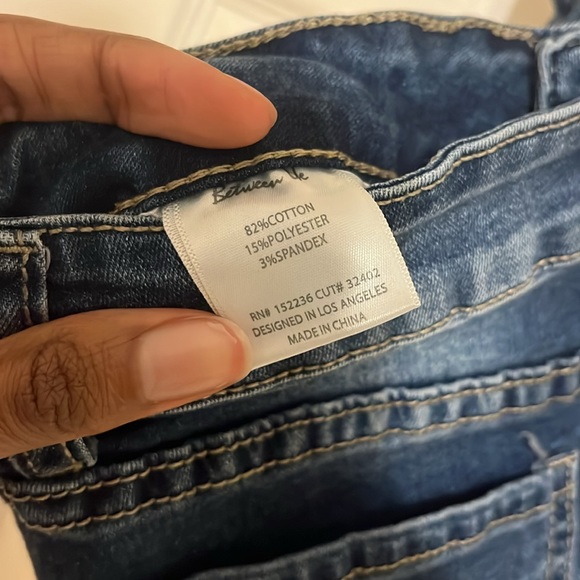 Between Us Dark Wash Jeans Mini Skirt - Picture 2 of 3